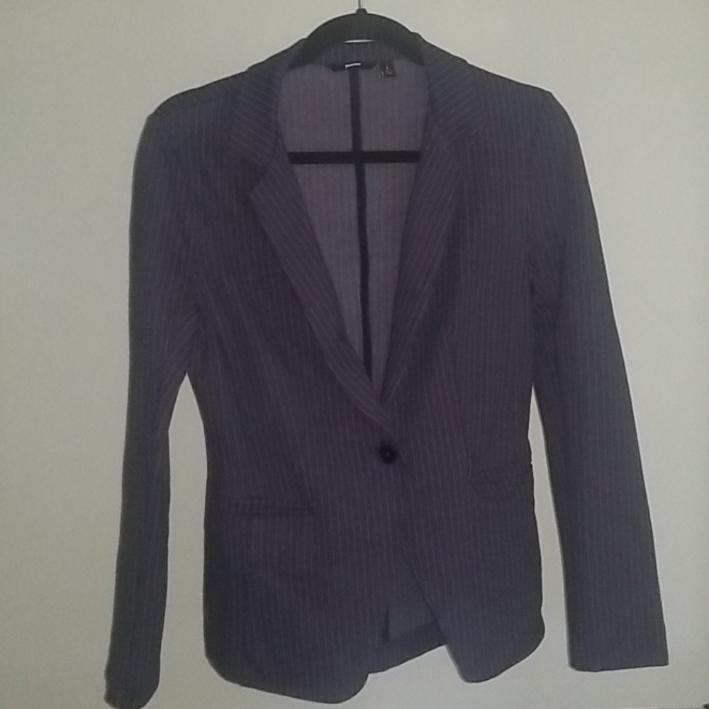 Betabrand pinstripe jacket